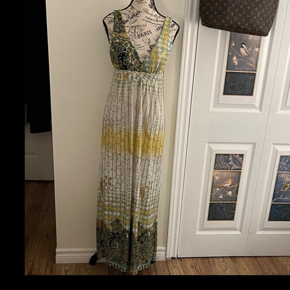 😃Chic Multicolor Maxi Dress - Picture 9 of 13